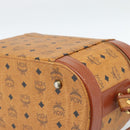 MCM Vicetos Logogram Vanity Hand Bag PVC Leather 2way Brown Gold Auth SW2380A-18