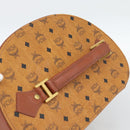 MCM Vicetos Logogram Vanity Hand Bag PVC Leather 2way Brown Gold Auth SW2380A-6