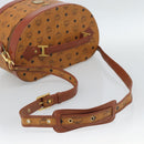 MCM Vicetos Logogram Vanity Hand Bag PVC Leather 2way Brown Gold Auth SW2380A-8