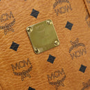 MCM Vicetos Logogram Tote Bag PVC Leather Brown Gold Auth SW2381A-12