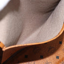 MCM Vicetos Logogram Tote Bag PVC Leather Brown Gold Auth SW2381A-20