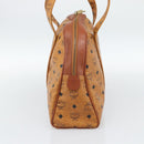 MCM Vicetos Logogram Tote Bag PVC Leather Brown Gold Auth SW2381A-4