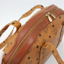 MCM Vicetos Logogram Tote Bag PVC Leather Brown Gold Auth SW2381A-6