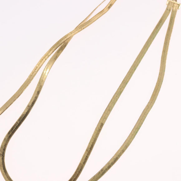 Christian Dior Necklace metal Gold Auth SW2382V