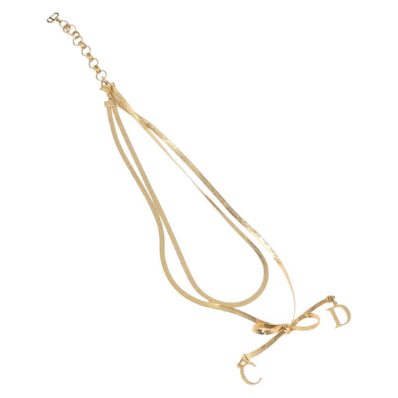 Christian Dior Necklace metal Gold Auth SW2382V