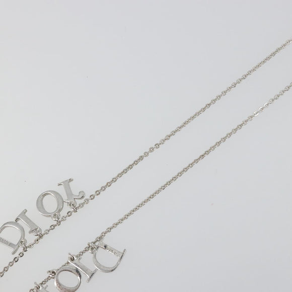Christian Dior Necklace metal Silver Auth SW2383V