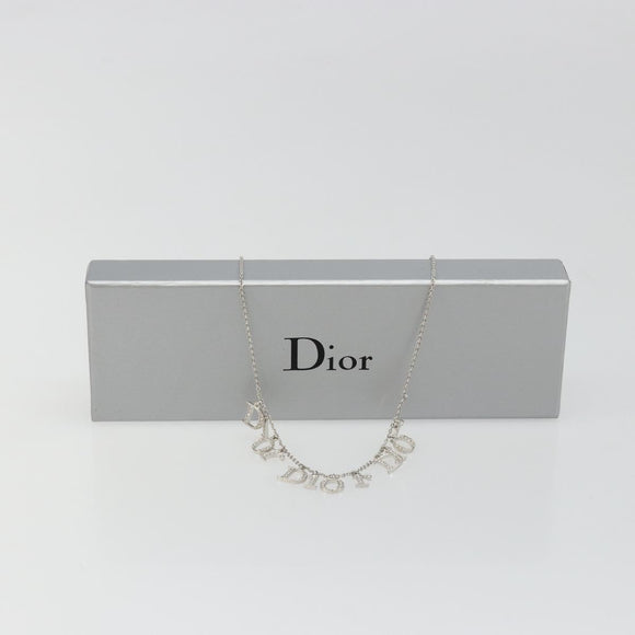 Christian Dior Necklace metal Silver Auth SW2383V