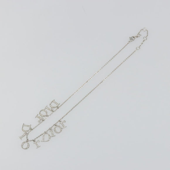 Christian Dior Necklace metal Silver Auth SW2383V