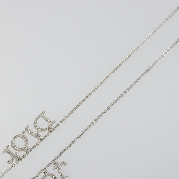 Christian Dior Necklace metal Silver Auth SW2383V