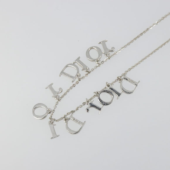 Christian Dior Necklace metal Silver Auth SW2383V