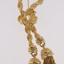 Christian Dior Tassel Motif Brooch metal Gold Auth SW2385V-4