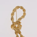 Christian Dior Tassel Motif Brooch metal Gold Auth SW2385V-5