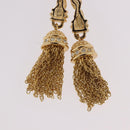 Christian Dior Tassel Motif Brooch metal Gold Auth SW2385V-7