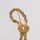 Christian Dior Tassel Motif Brooch metal Gold Auth SW2385V-9