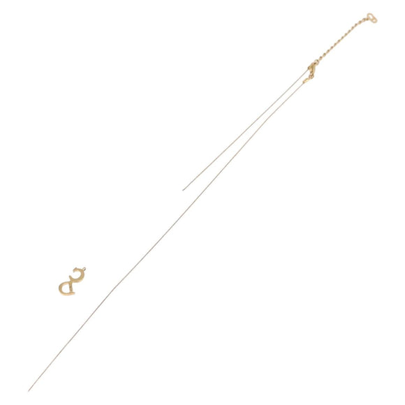 Christian Dior CD Logo Necklace metal Gold Tone Auth SW2388