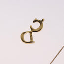 Christian Dior CD Logo Necklace metal Gold Tone Auth SW2388-12