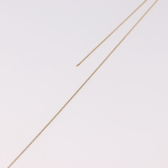 Christian Dior CD Logo Necklace metal Gold Tone Auth SW2388