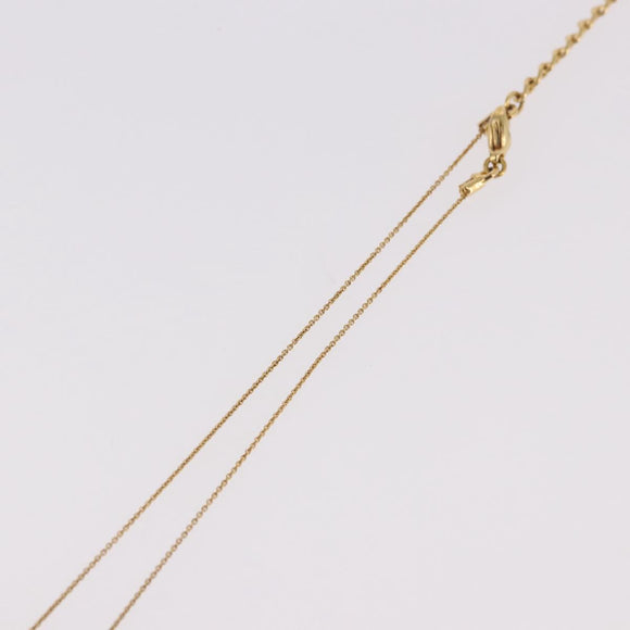 Christian Dior CD Logo Necklace metal Gold Tone Auth SW2388
