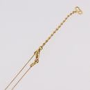 Christian Dior CD Logo Necklace metal Gold Tone Auth SW2388-16