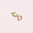 Christian Dior CD Logo Necklace metal Gold Tone Auth SW2388-2