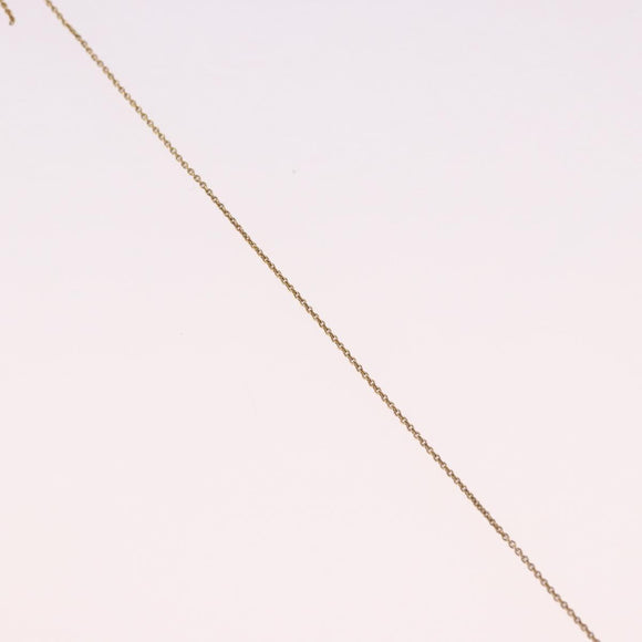 Christian Dior CD Logo Necklace metal Gold Tone Auth SW2388