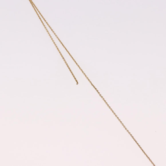 Christian Dior CD Logo Necklace metal Gold Tone Auth SW2388