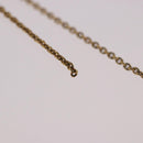 Christian Dior CD Logo Necklace metal Gold Tone Auth SW2388-7