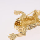 Christian Dior Rhinestone Brooch metal Gold Auth SW2393-6
