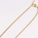 Christian Dior Earring Necklace metal set Gold Tone Auth SW2395V-13