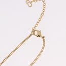 Christian Dior Earring Necklace metal set Gold Tone Auth SW2395V-14