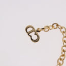 Christian Dior Earring Necklace metal set Gold Tone Auth SW2395V-16