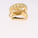 Christian Dior Earring Necklace metal set Gold Tone Auth SW2395V-19
