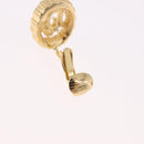 Christian Dior Earring Necklace metal set Gold Tone Auth SW2395V-21