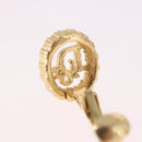 Christian Dior Earring Necklace metal set Gold Tone Auth SW2395V-24