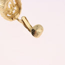 Christian Dior Earring Necklace metal set Gold Tone Auth SW2395V-25