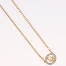 Christian Dior Earring Necklace metal set Gold Tone Auth SW2395V-4