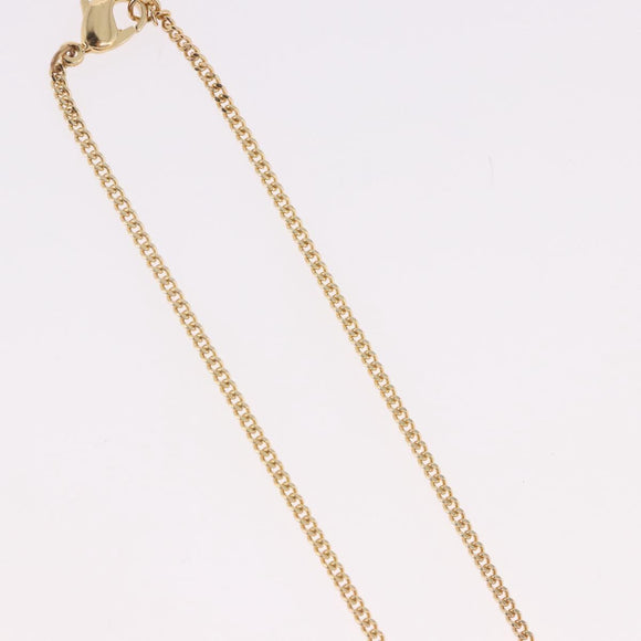 Christian Dior Earring Necklace metal set Gold Tone Auth SW2395V