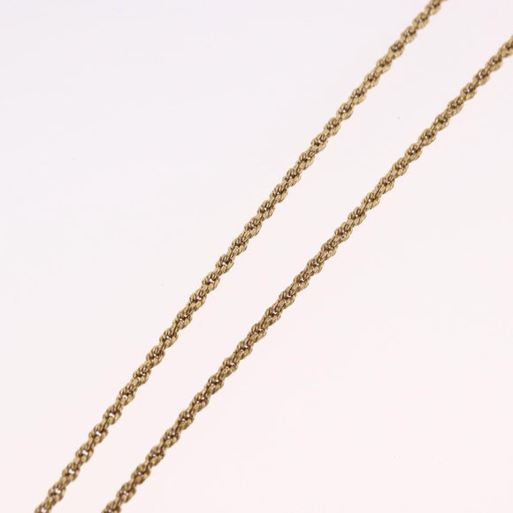 Christian Dior CD Logo Round Necklace metal Gold Auth SW2396