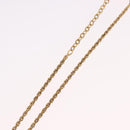 Christian Dior CD Logo Round Necklace metal Gold Auth SW2396-13