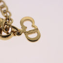 Christian Dior CD Logo Round Necklace metal Gold Auth SW2396-15
