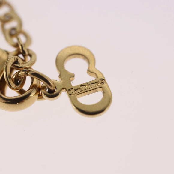 Christian Dior CD Logo Round Necklace metal Gold Auth SW2396