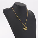 Christian Dior CD Logo Round Necklace metal Gold Auth SW2396-16