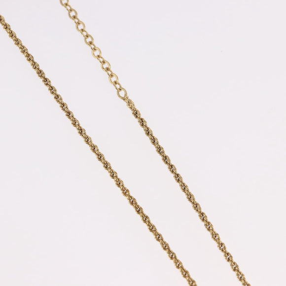 Christian Dior CD Logo Round Necklace metal Gold Auth SW2396