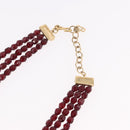 Christian Dior Necklace metal Bordeaux Auth SW2397V-10