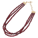 Christian Dior Necklace metal Bordeaux Auth SW2397V-7