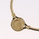 Christian Dior Rhinestone Necklace metal Gold Auth SW2398V-10