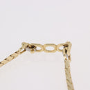 Christian Dior Rhinestone Necklace metal Gold Auth SW2398V-15