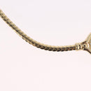 Christian Dior Rhinestone Necklace metal Gold Auth SW2398V-4
