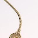 Christian Dior Rhinestone Necklace metal Gold Auth SW2398V-6
