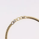 Christian Dior Rhinestone Necklace metal Gold Auth SW2398V-8
